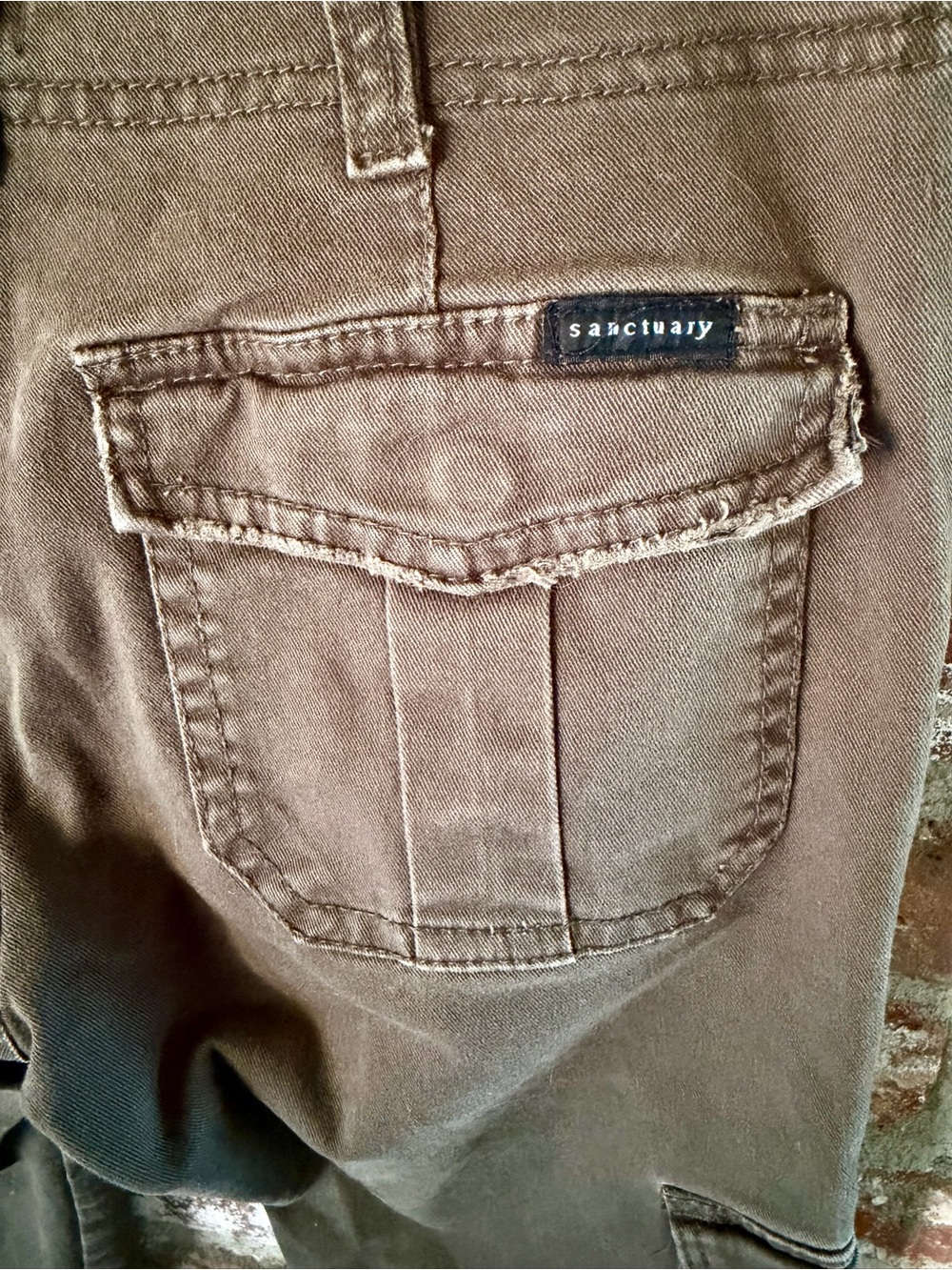 Sanctuary Cargo Pants in Olive Green - Picture 6 of 12